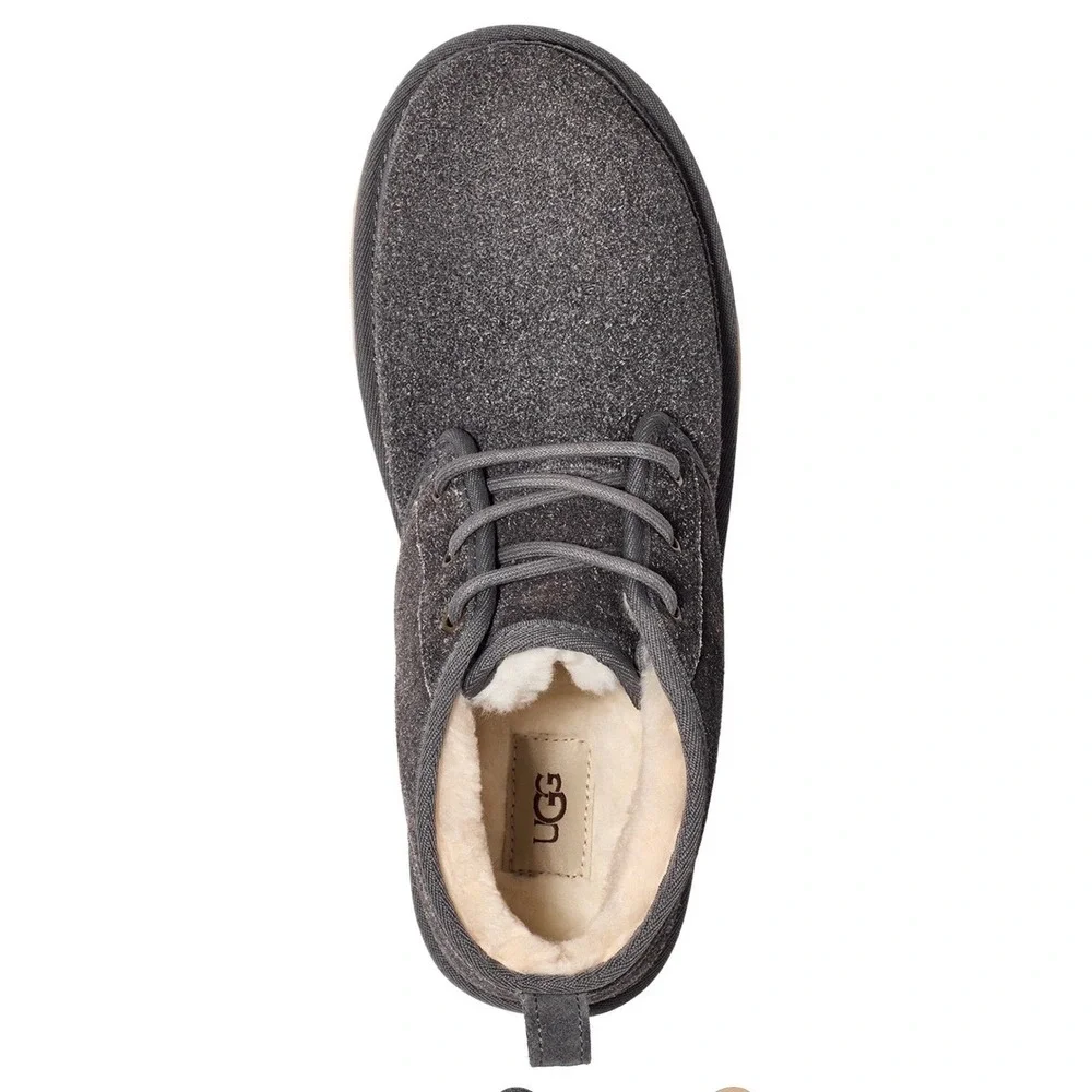 UGG Neumel Shaggy Suede Dark Grey Mens Chukka Boots 1158219 DGRY Sz 8